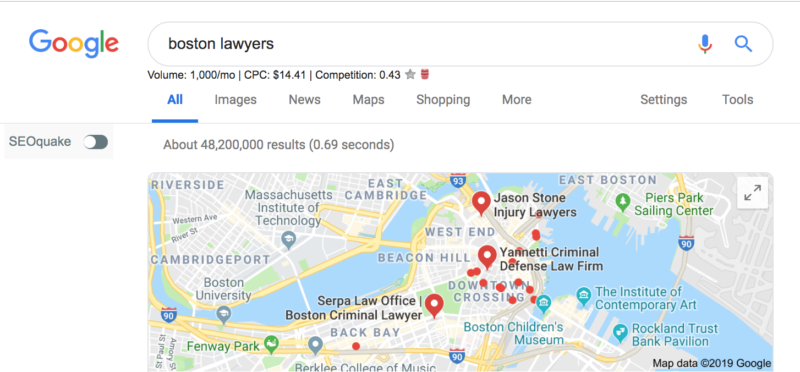 Boston Lawyers Keyword Local SEO MA