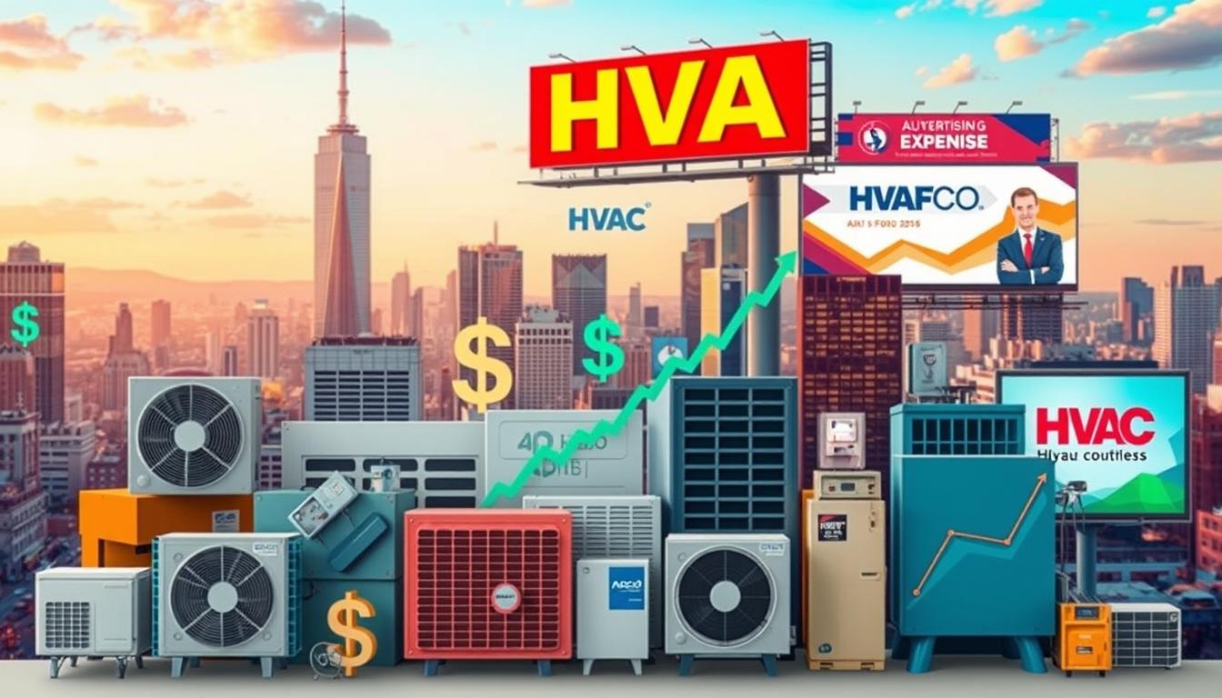 How much do HVAC companies spend on advertising?