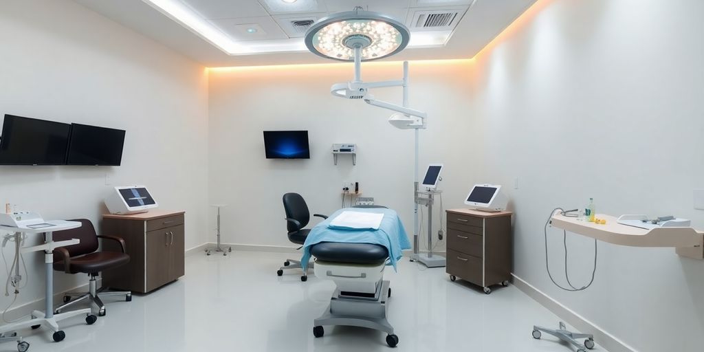 Clinic environment for abdominoplasty services, clean and inviting.