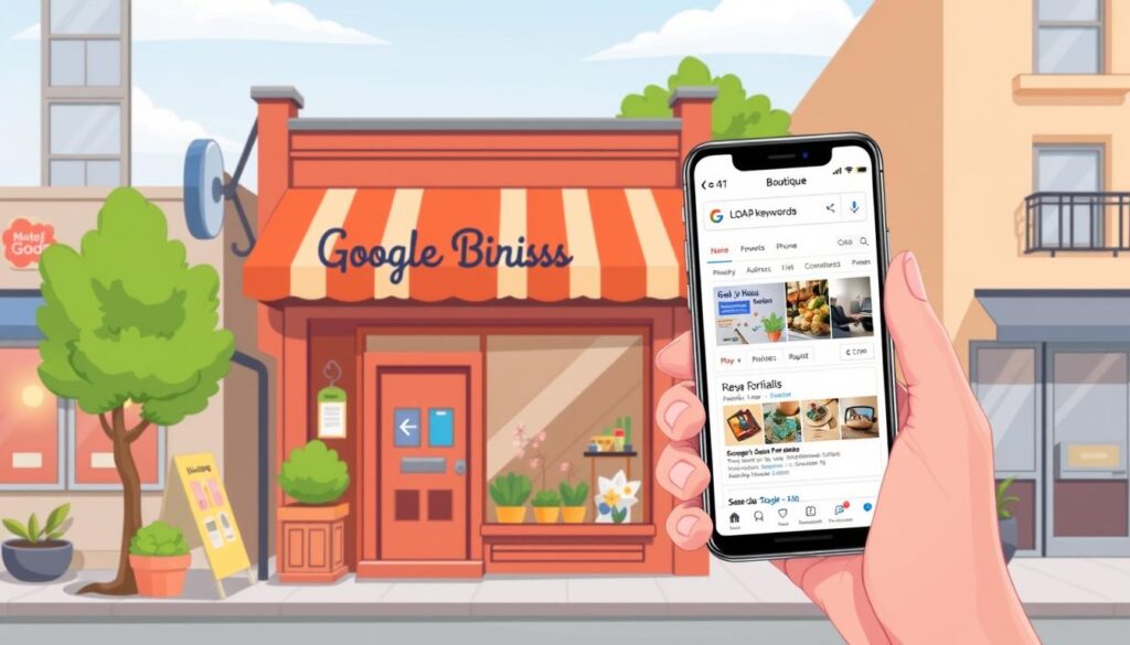 Google My Business optimization, local keywords, NAP consistency