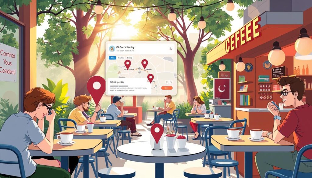 Local search engine marketing for cafes