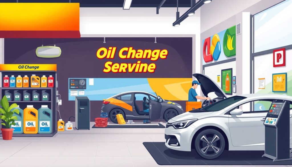 Oil change service branding