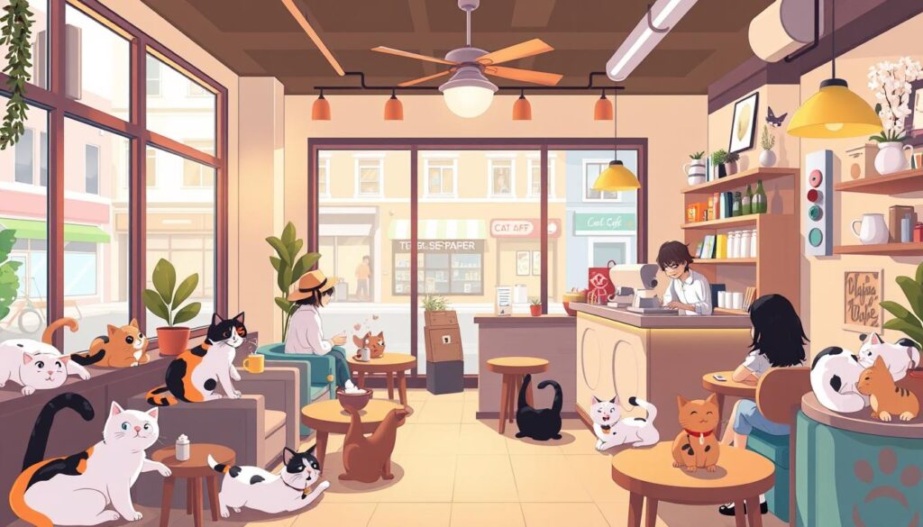 cat cafe social media