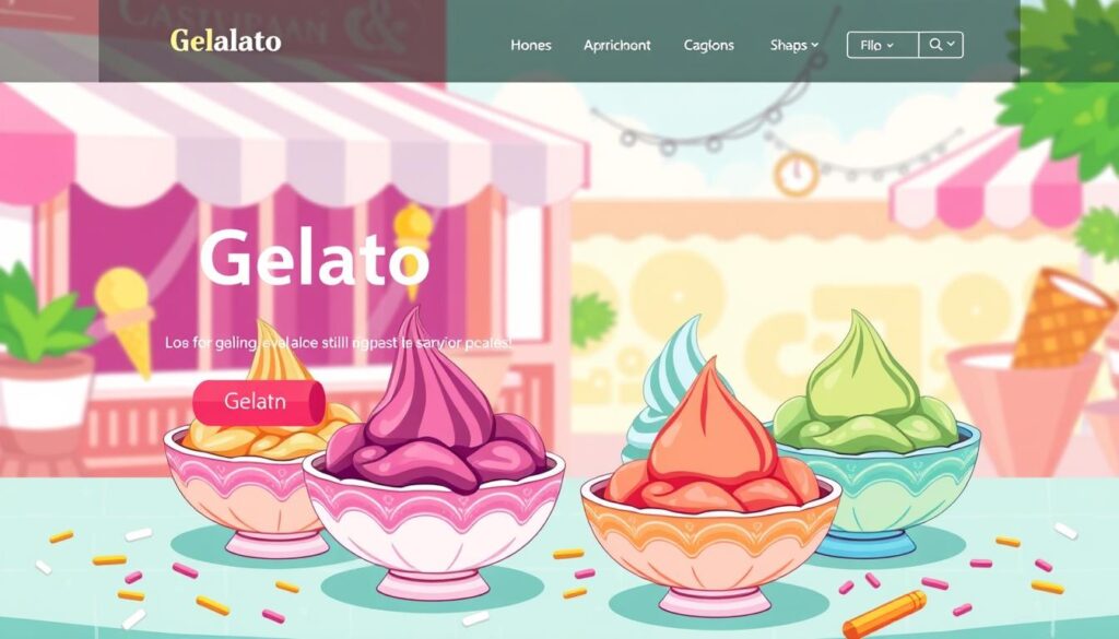 gelato shop website