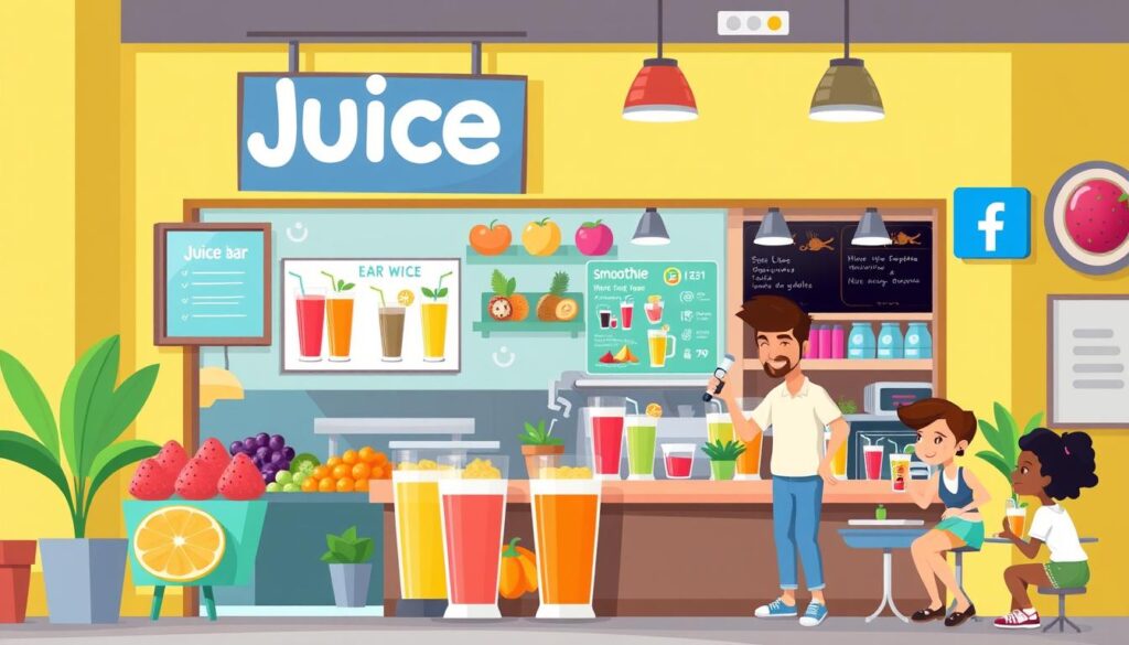 juice bar online presence