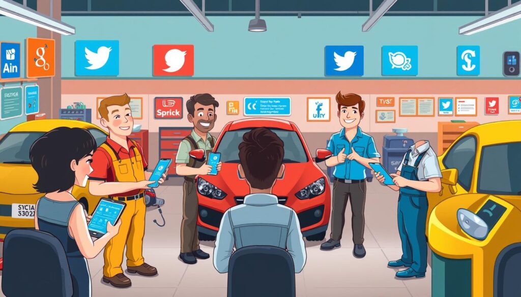 social media engagement for auto repair