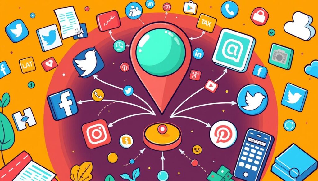 social media role in location-based SEO for tax services