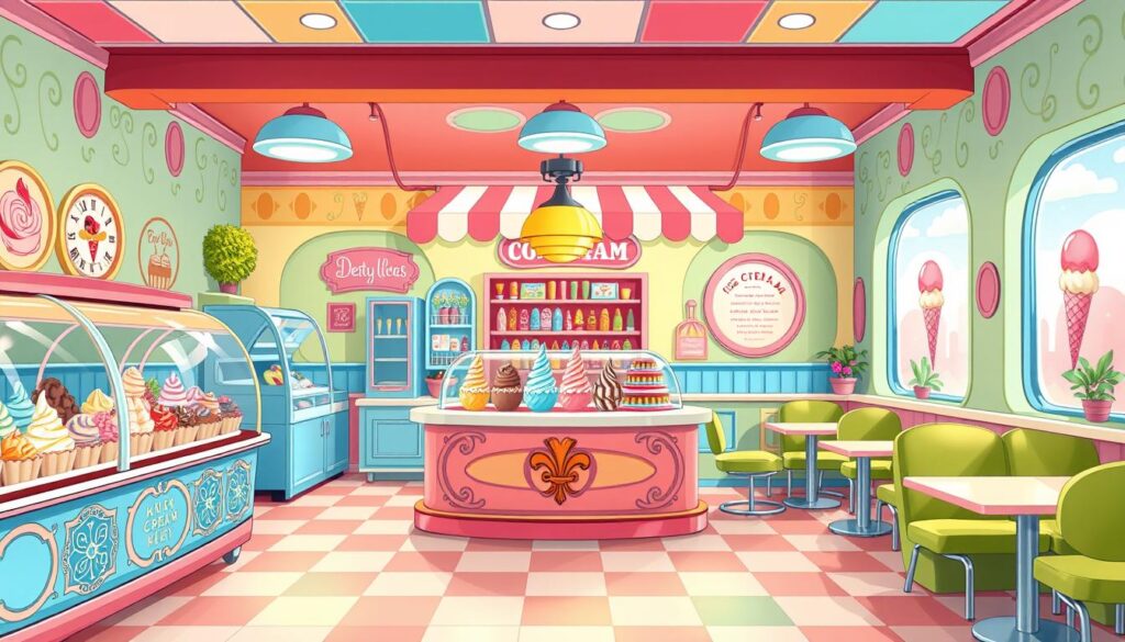 visual marketing in ice cream parlors