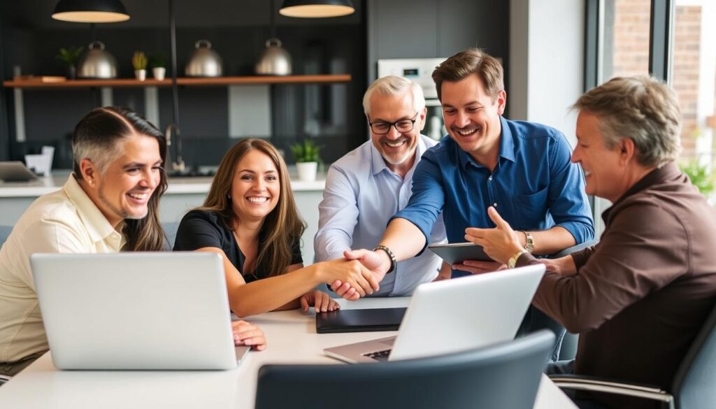 Happy Scottsdale business clients working with Revenue Boomers SEO Agency