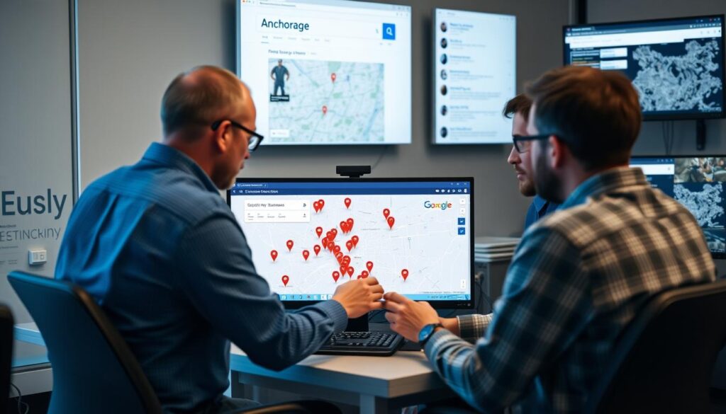 Local SEO strategy session for an Anchorage business