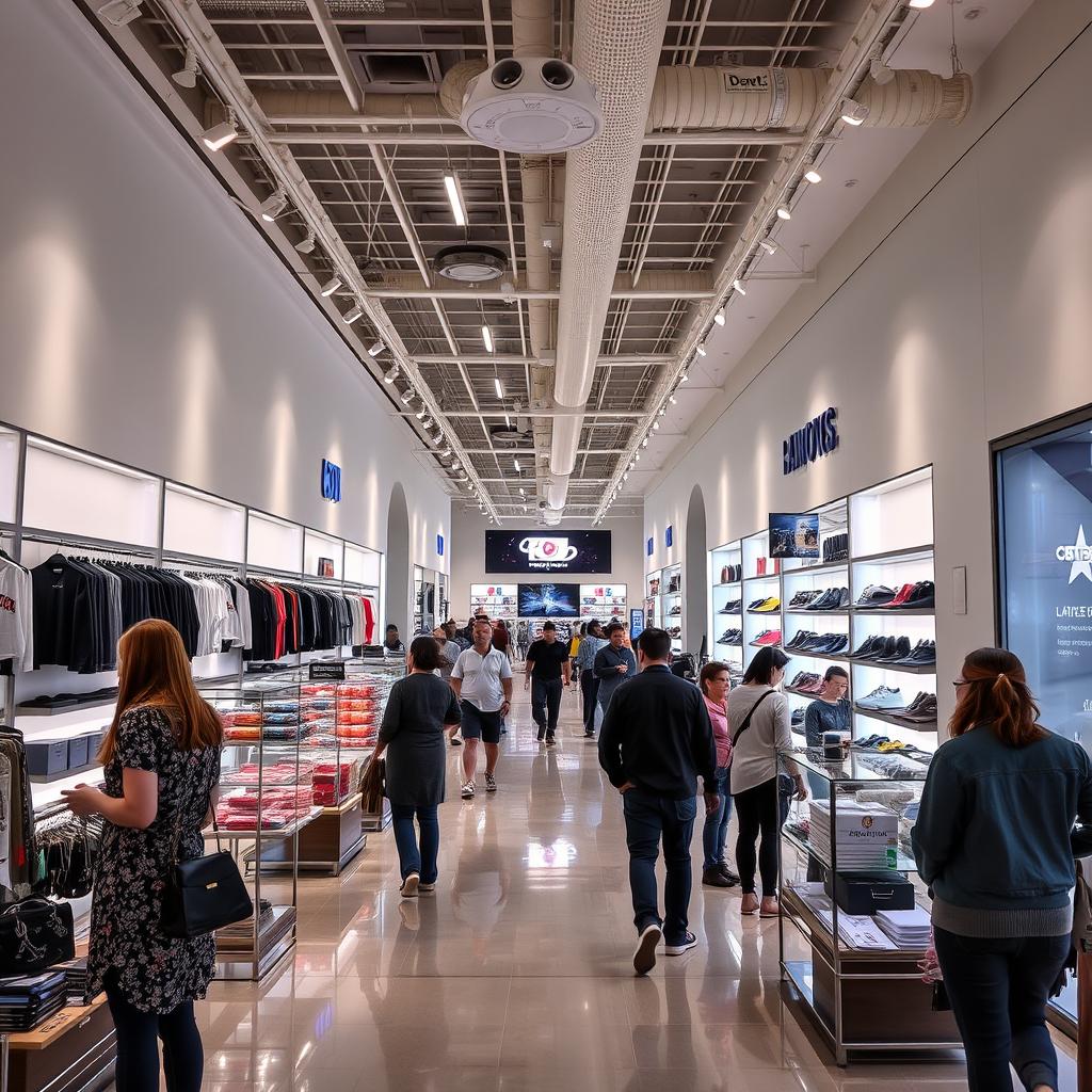 Retail store in Laredo with customers shopping