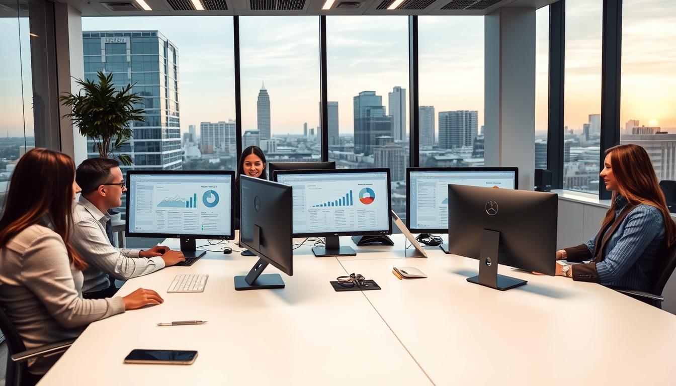 Revenue Boomers SEO Agency Arlington TX office with team members working on digital marketing strategies