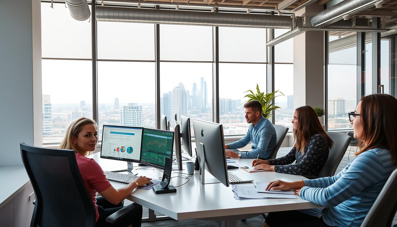 Revenue Boomers SEO Agency Garland TX office with team members working on digital marketing strategies