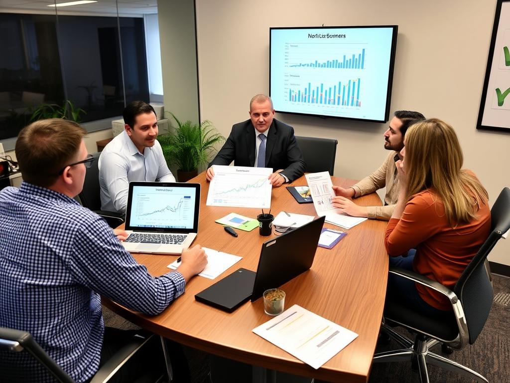 Revenue Boomers SEO team meeting with North Las Vegas business owner