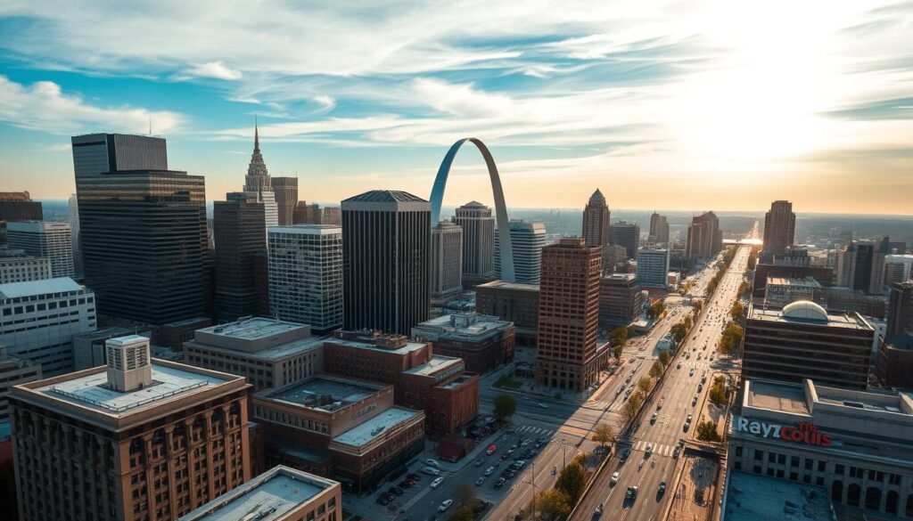 St. Louis business district showing competitive market for local SEO