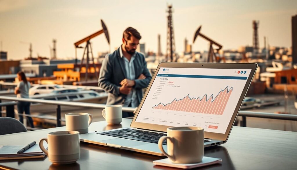 A bustling cityscape in Odessa, Texas, with a focus on the strategic elements of search engine optimization. In the foreground, a sleek laptop displays analytical data, surrounded by coffee mugs and notepads. The middle ground features a team of digital marketers collaborating, their expressions intense as they discuss SEO tactics. In the background, the iconic oil derricks of Odessa stand tall, symbolizing the region's industrial heritage and the need to adapt digital strategies accordingly. Warm, natural lighting casts a glow over the scene, conveying a sense of productivity and innovation. The overall atmosphere is one of a well-planned, data-driven SEO strategy being implemented within the unique context of Odessa.