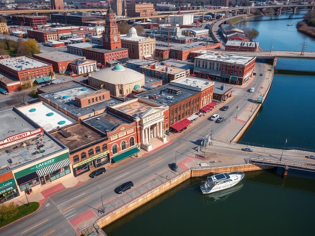 Clarksville TN downtown business district showing local shops that need SEO services