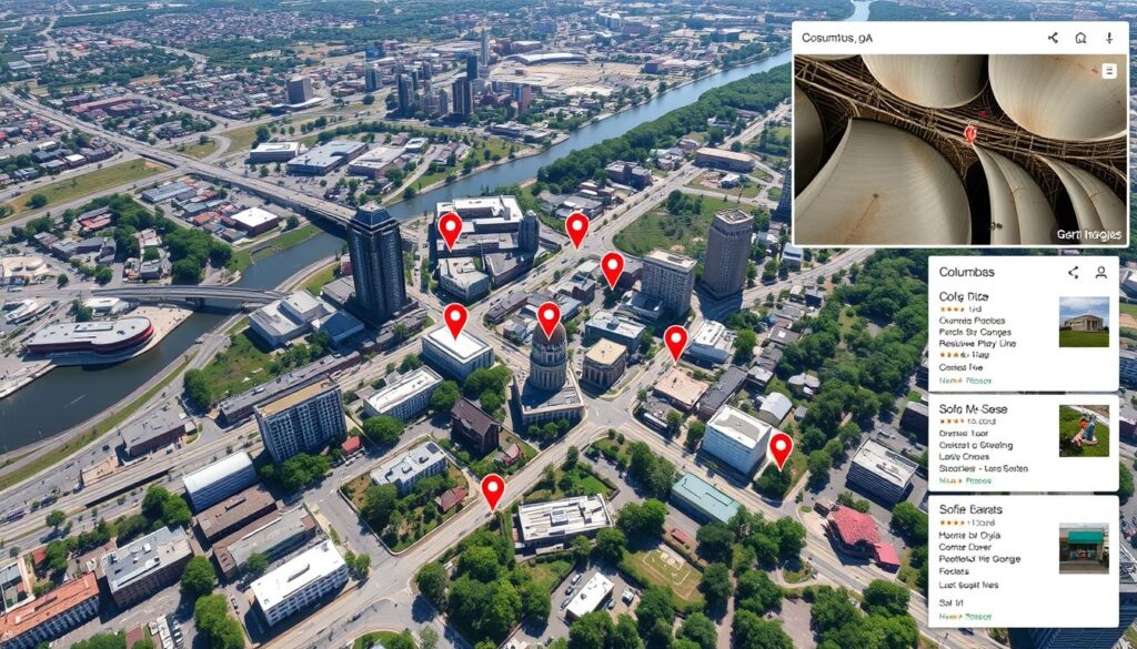 Columbus GA local business district showing importance of local SEO