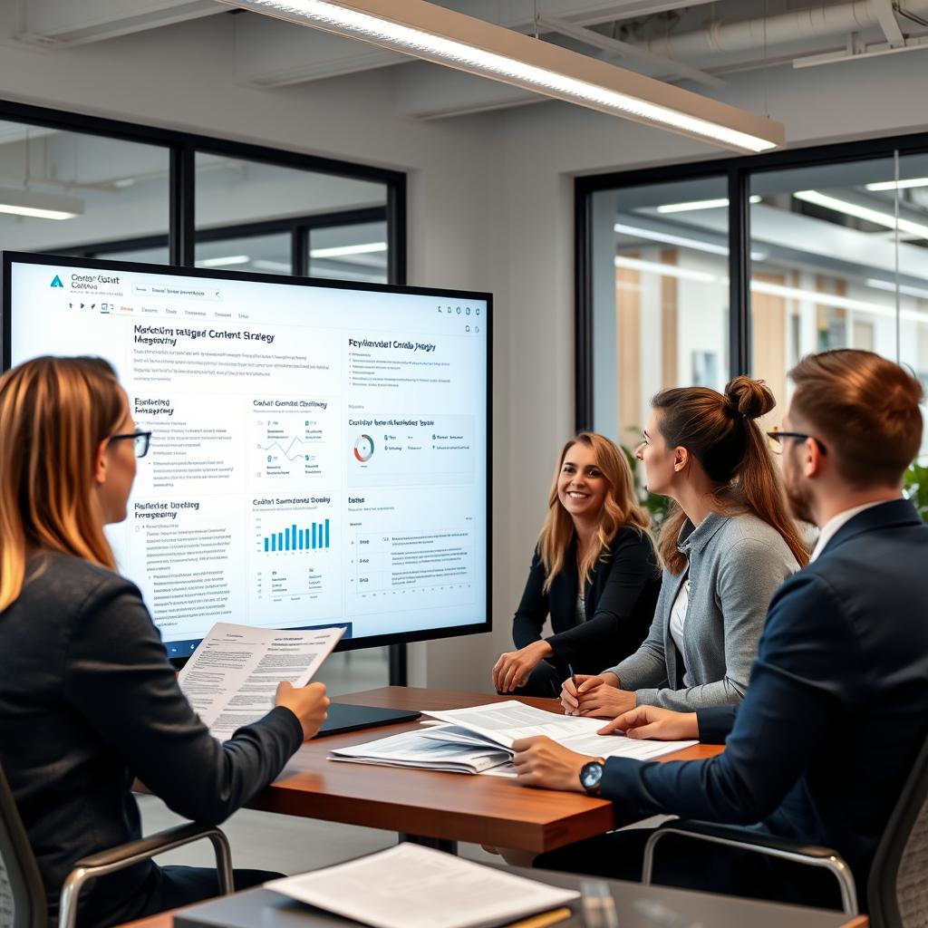 Content strategy planning session for SEO