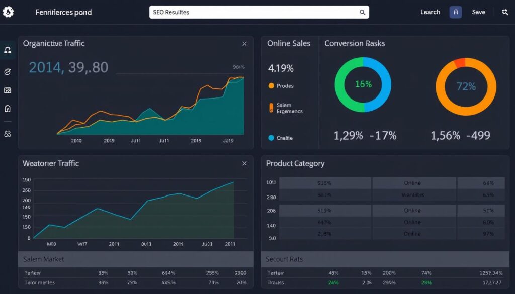 E-commerce SEO results for Salem retail business showing sales growth from organic traffic