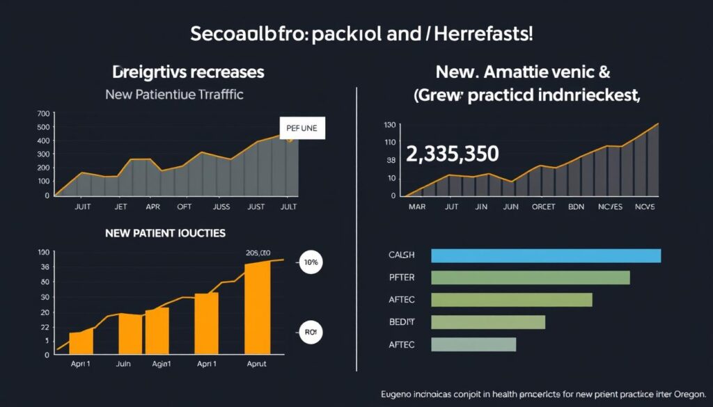 Eugene healthcare practice SEO case study showing traffic growth chart