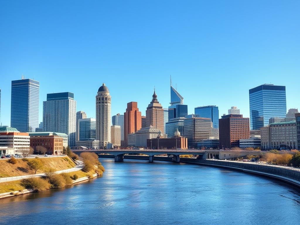 Grand Rapids Michigan skyline showing business district where SEO Agency Grand Rapids MI services are in demand