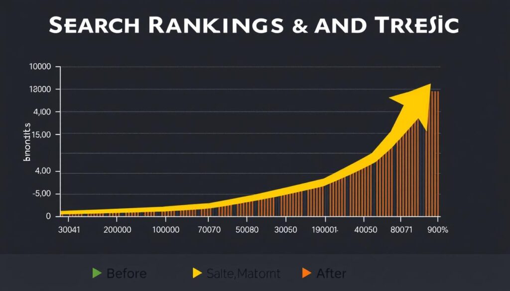 Graph showing SEO growth results for a Mobile, AL business after working with our SEO agency