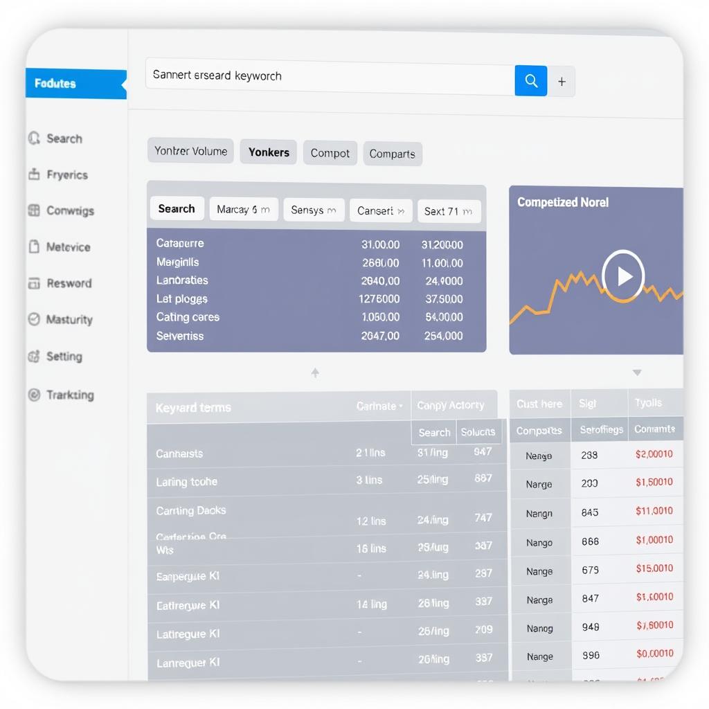 Keyword research dashboard showing Yonkers-specific search terms