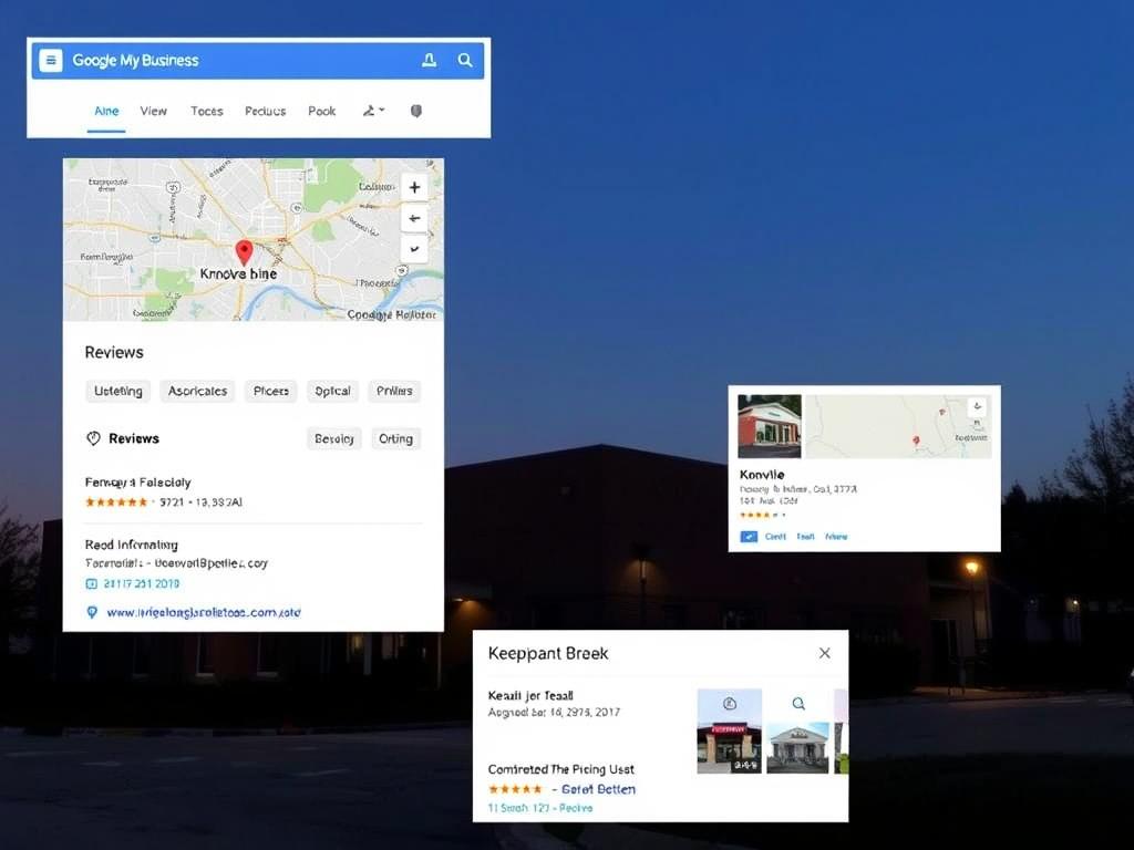 Local SEO for Knoxville businesses showing Google My Business optimization