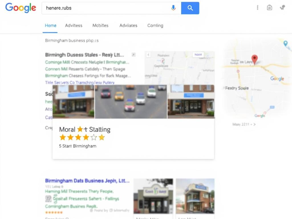 Local SEO map pack results for Birmingham AL business