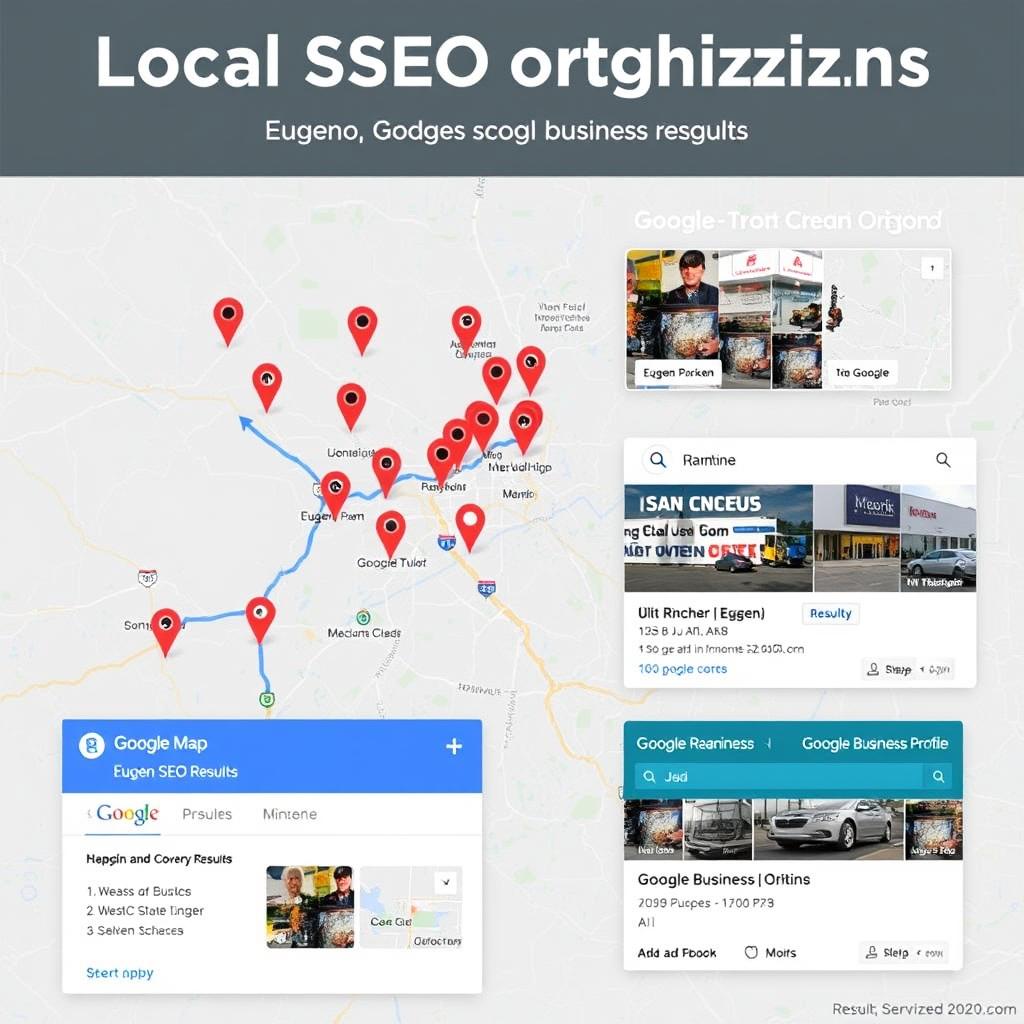 Local SEO optimization for Eugene businesses showing Google Maps results