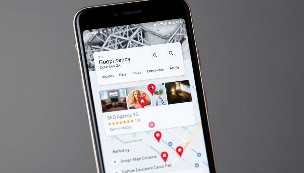 Local SEO results for Columbus GA business on Google Maps