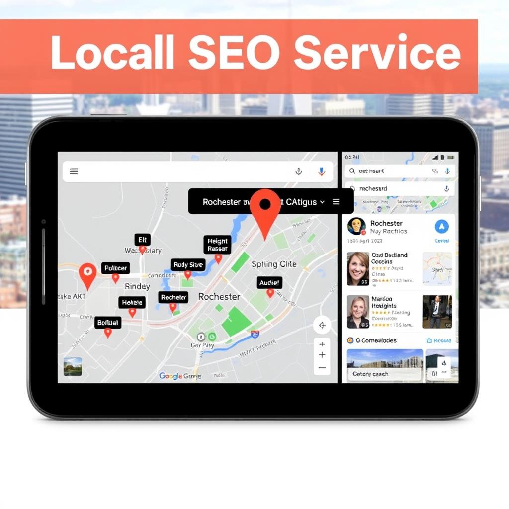 Local SEO services in Rochester NY showing Google My Business optimization