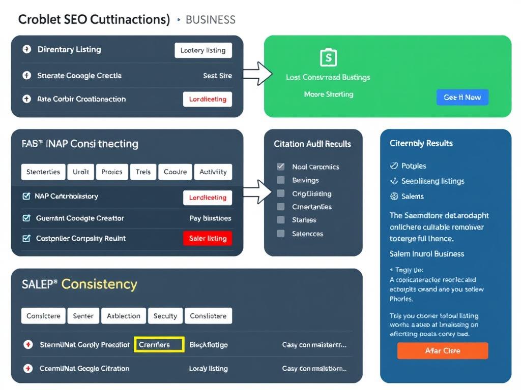 Local citation building for Salem businesses showing directory listings and NAP consistency