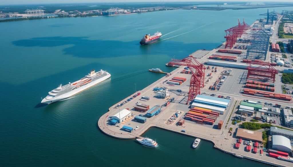 Mobile, AL waterfront showing tourism and port commerce that affects local SEO