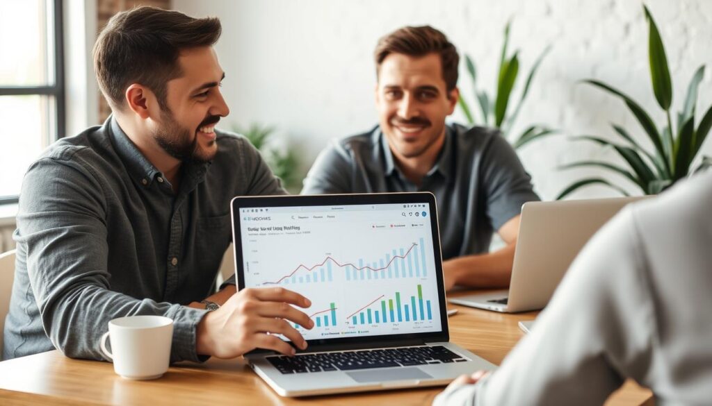 Overland Park business owner discussing SEO results