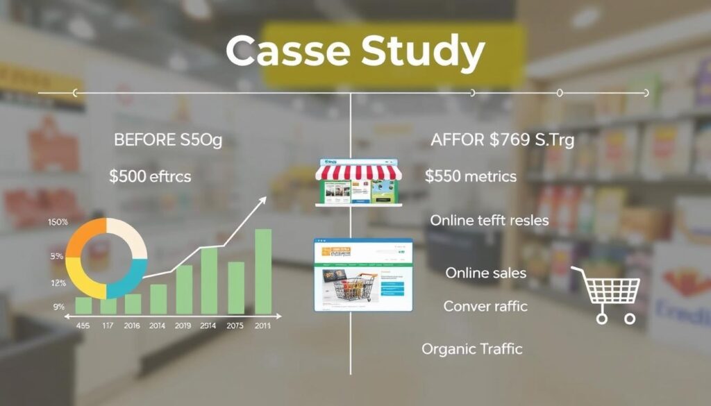 Oxnard e-commerce store SEO case study showing revenue growth