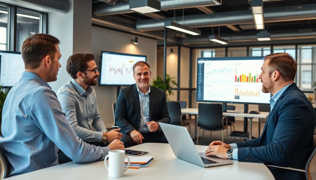 Providence SEO Agency team meeting with client