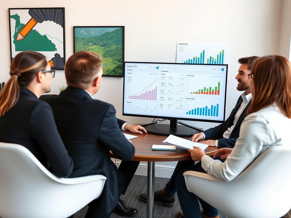 Revenue Boomers SEO Agency Eugene, OR team meeting with local business client