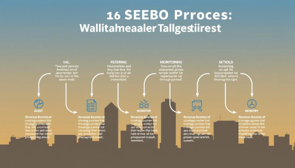 Revenue Boomers SEO process workflow diagram for Tallahassee clients