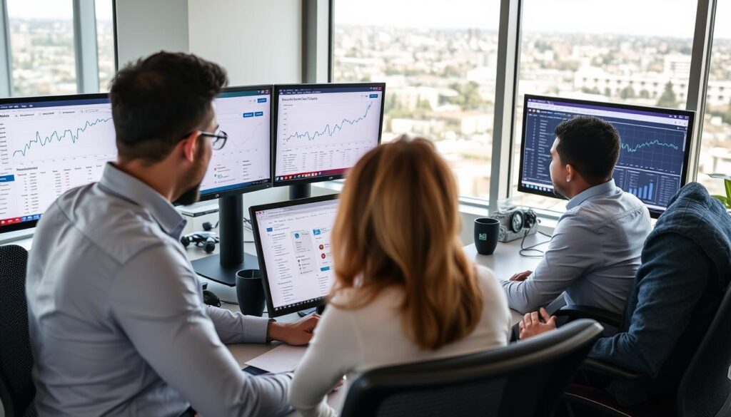 Revenue Boomers SEO team analyzing website data for an Elk Grove business