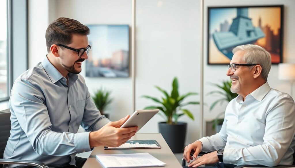 Revenue Boomers SEO team meeting with a Mobile, AL business owner