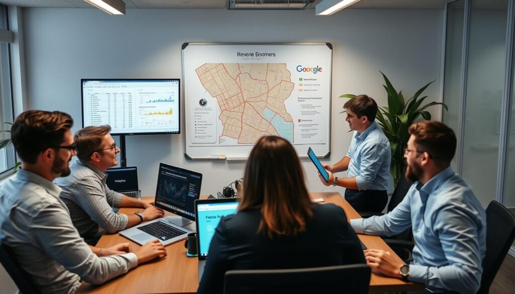 Revenue Boomers team of SEO experts working on Glendale business strategies