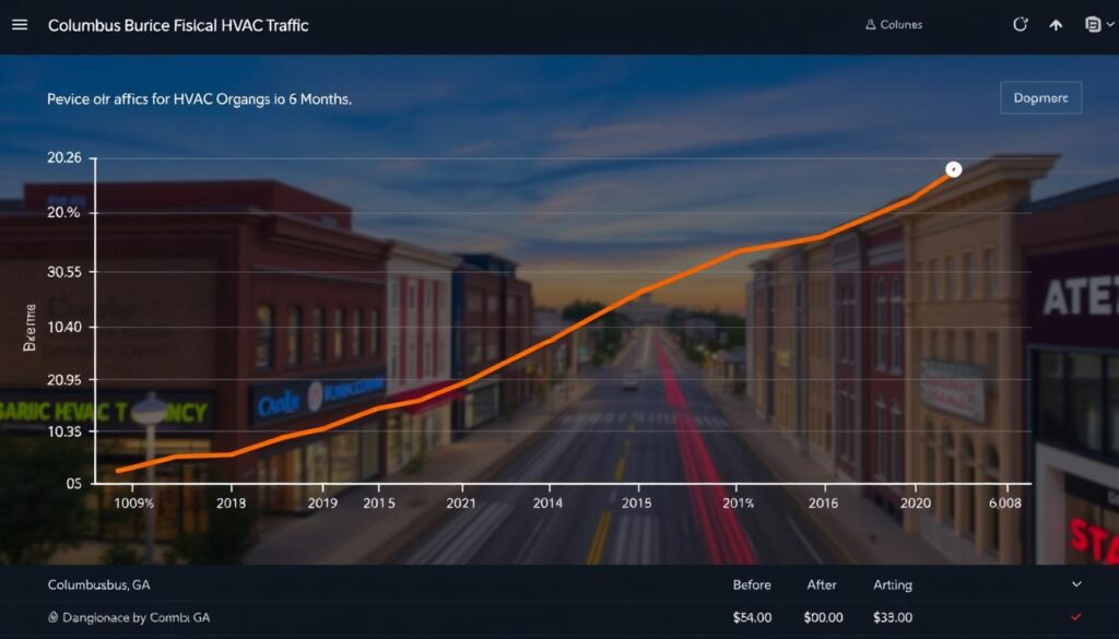 SEO Agency Columbus GA case study showing traffic growth chart