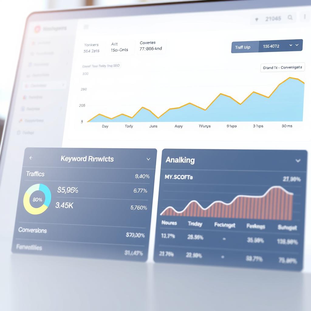 SEO analytics dashboard showing Yonkers traffic growth