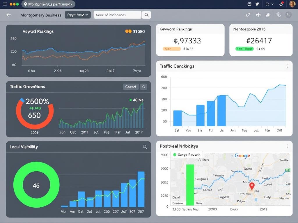 SEO performance dashboard for Montgomery AL business