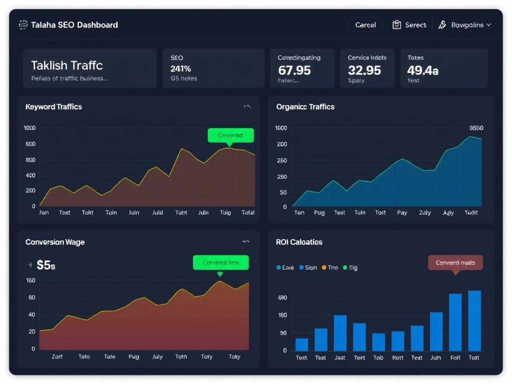 SEO performance tracking dashboard for a Tallahassee FL business