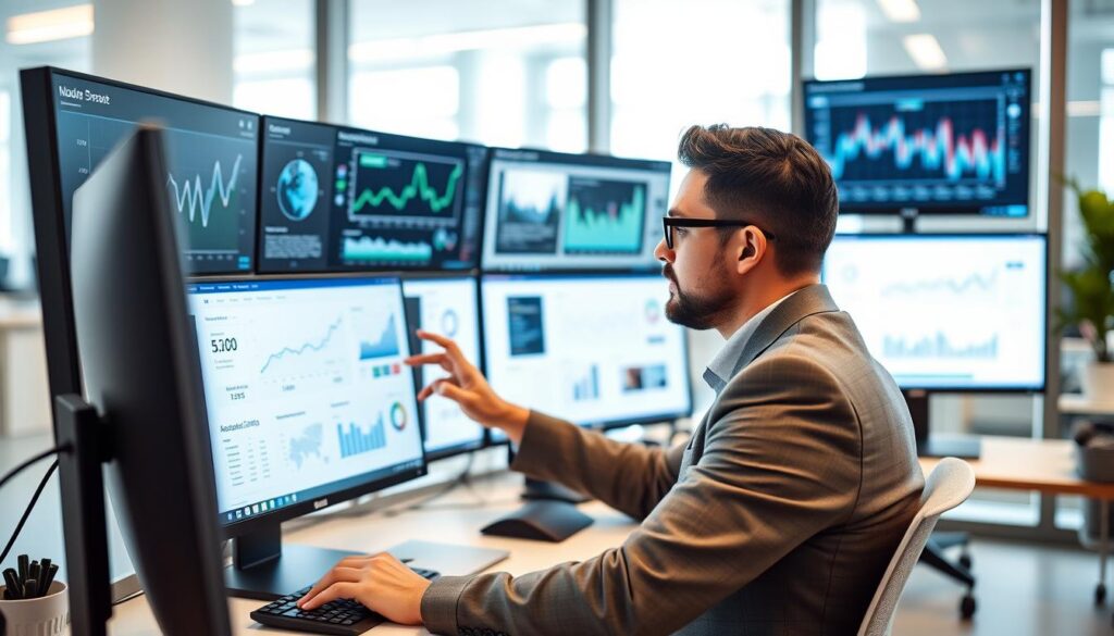 SEO specialist conducting website audit for Akron business